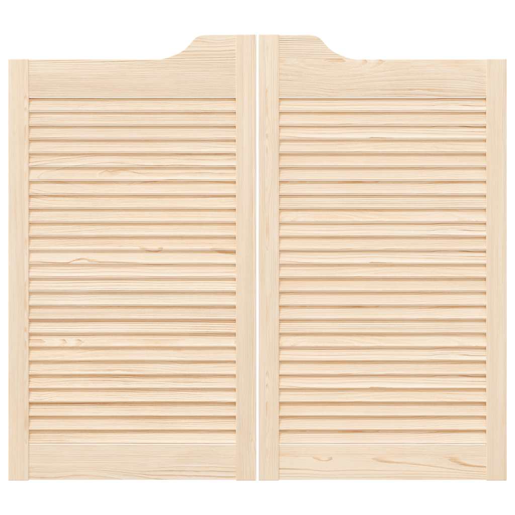 varstomos durys su žaliuzėmis, 1 pora 90x100 cm pušies masyvo