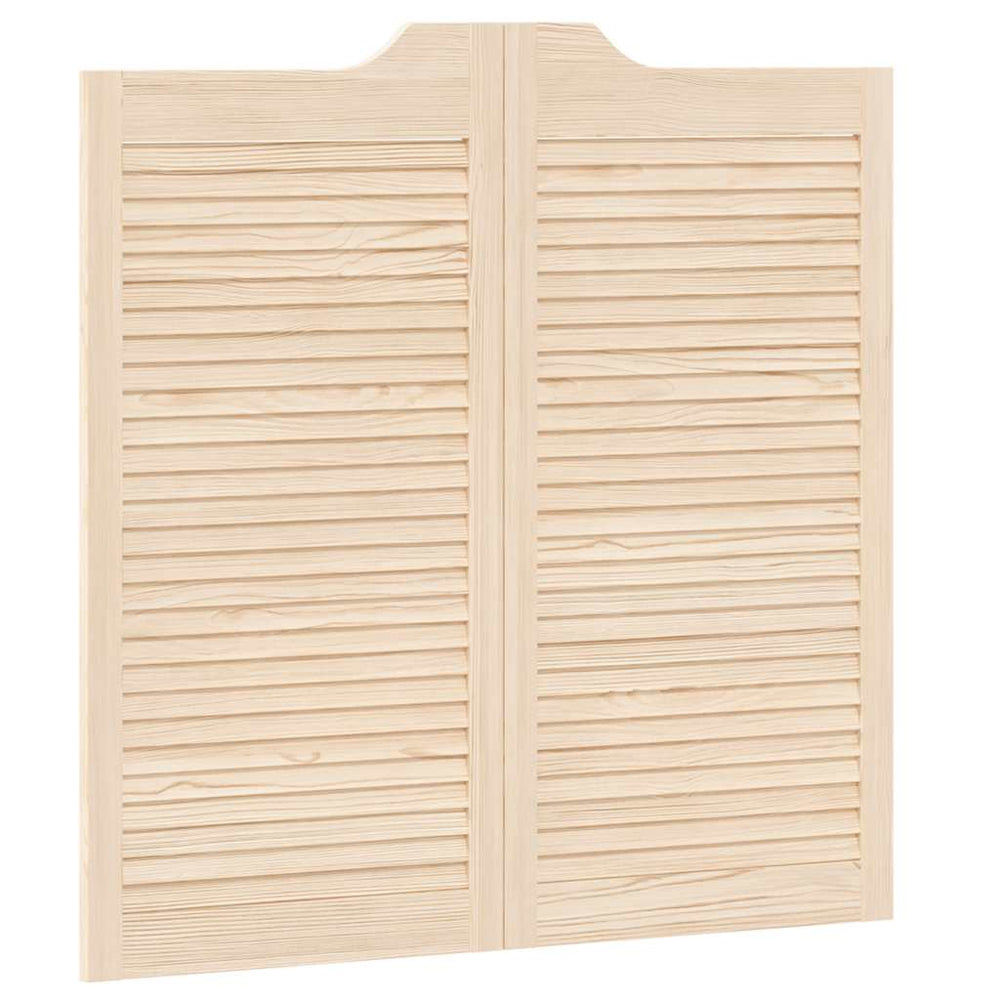 varstomos durys su žaliuzėmis, 1 pora 100x100 cm pušies masyvo