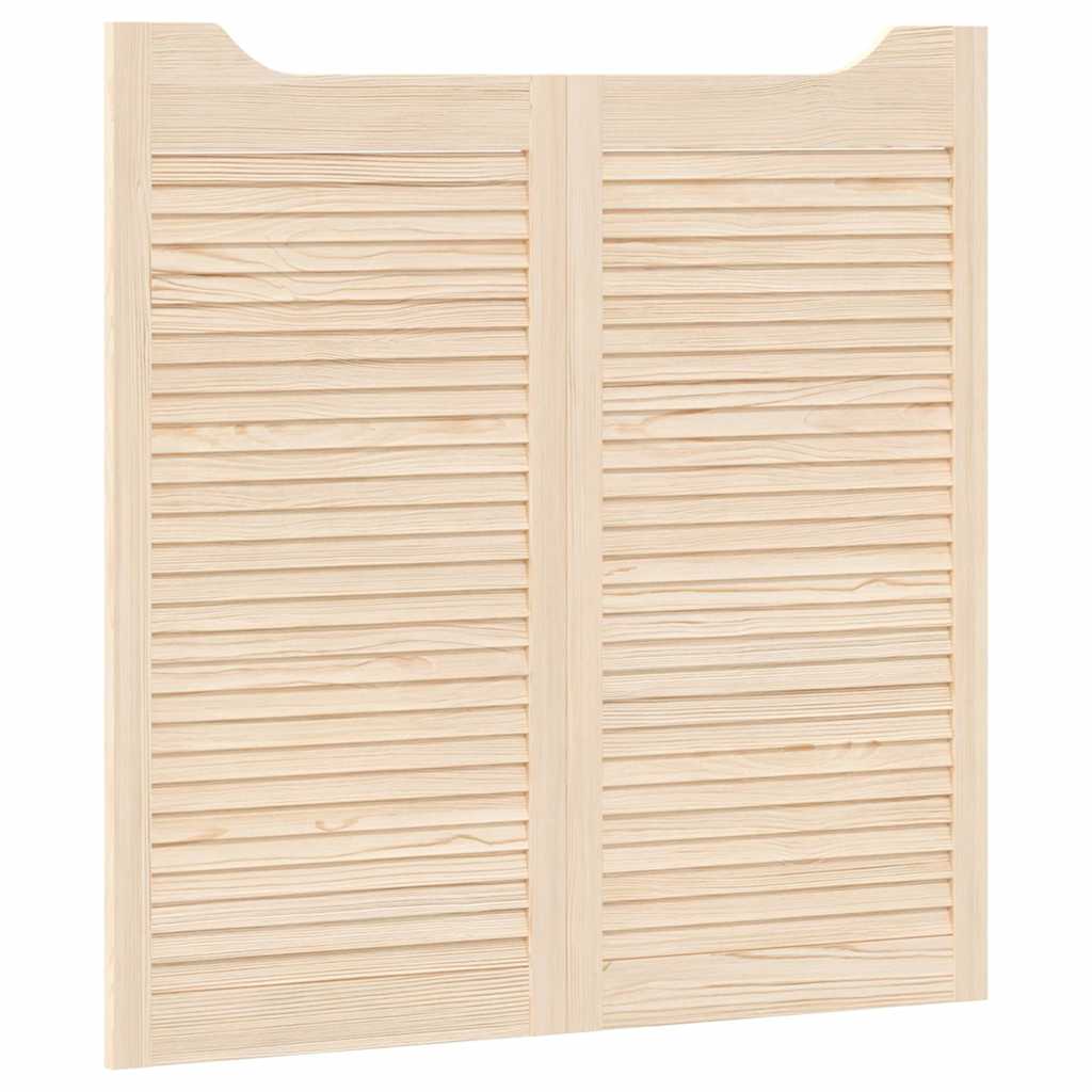 varstomos durys su žaliuzėmis, 1 pora 100x100 cm pušies masyvo