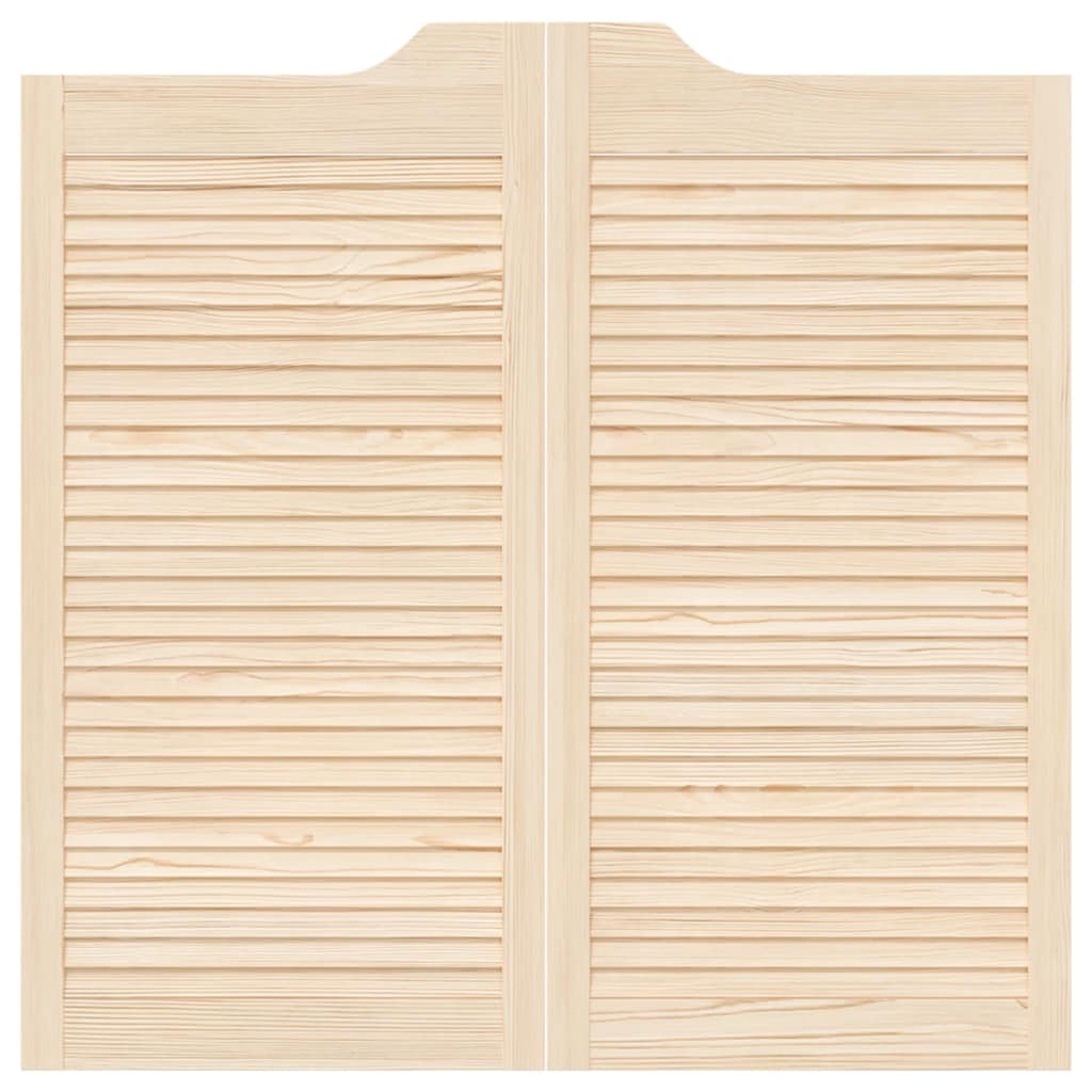 varstomos durys su žaliuzėmis, 1 pora 100x100 cm pušies masyvo