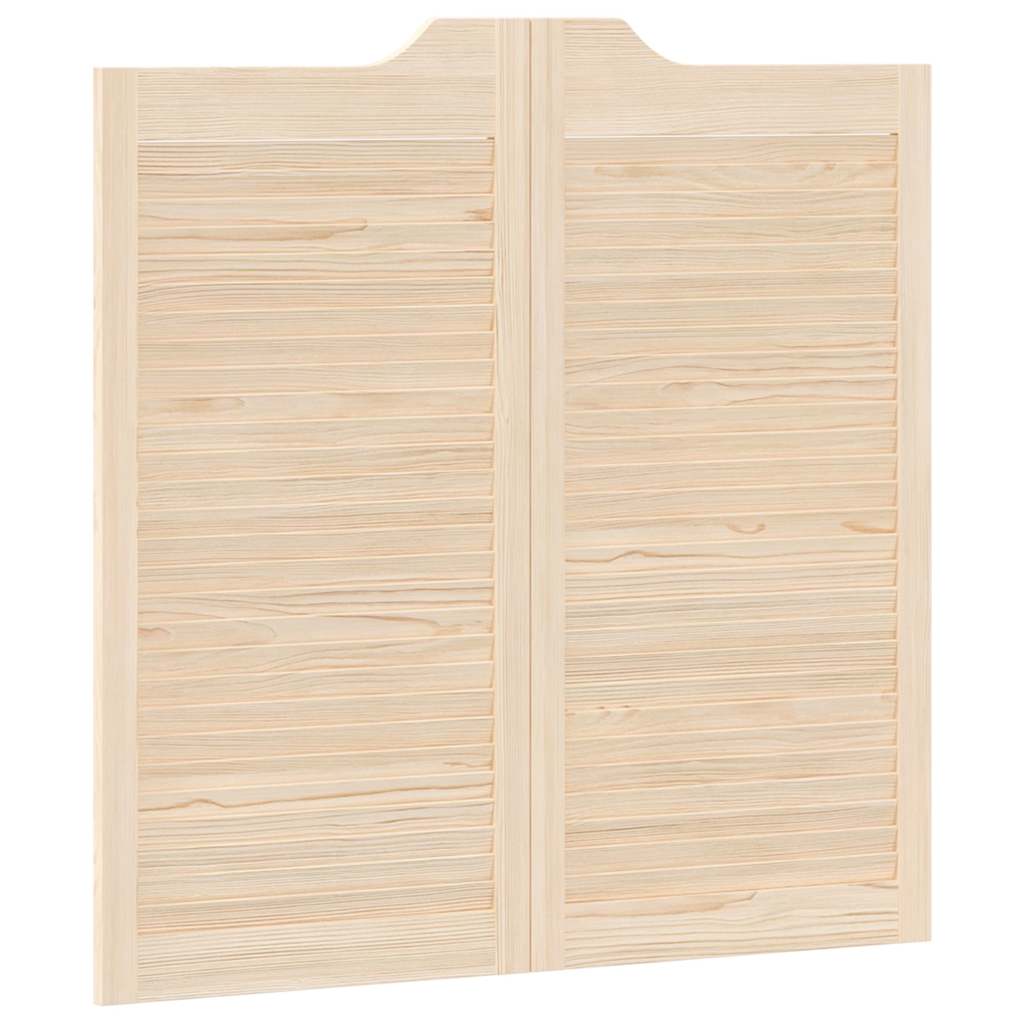 varstomos durys su žaliuzėmis, 1 pora 100x100 cm pušies masyvo