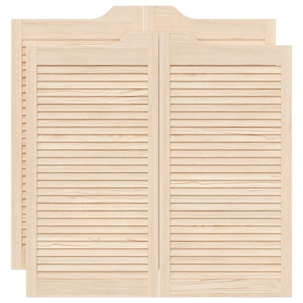 varstomos durys su žaliuzėmis, 2 poros 100x100 cm pušies masyvo