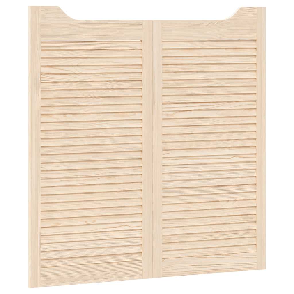varstomos durys su žaliuzėmis, 2 poros 100x100 cm pušies masyvo