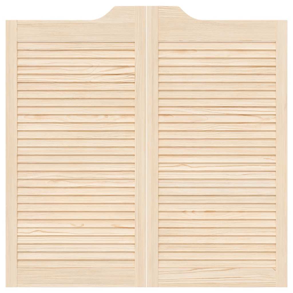 varstomos durys su žaliuzėmis, 2 poros 100x100 cm pušies masyvo