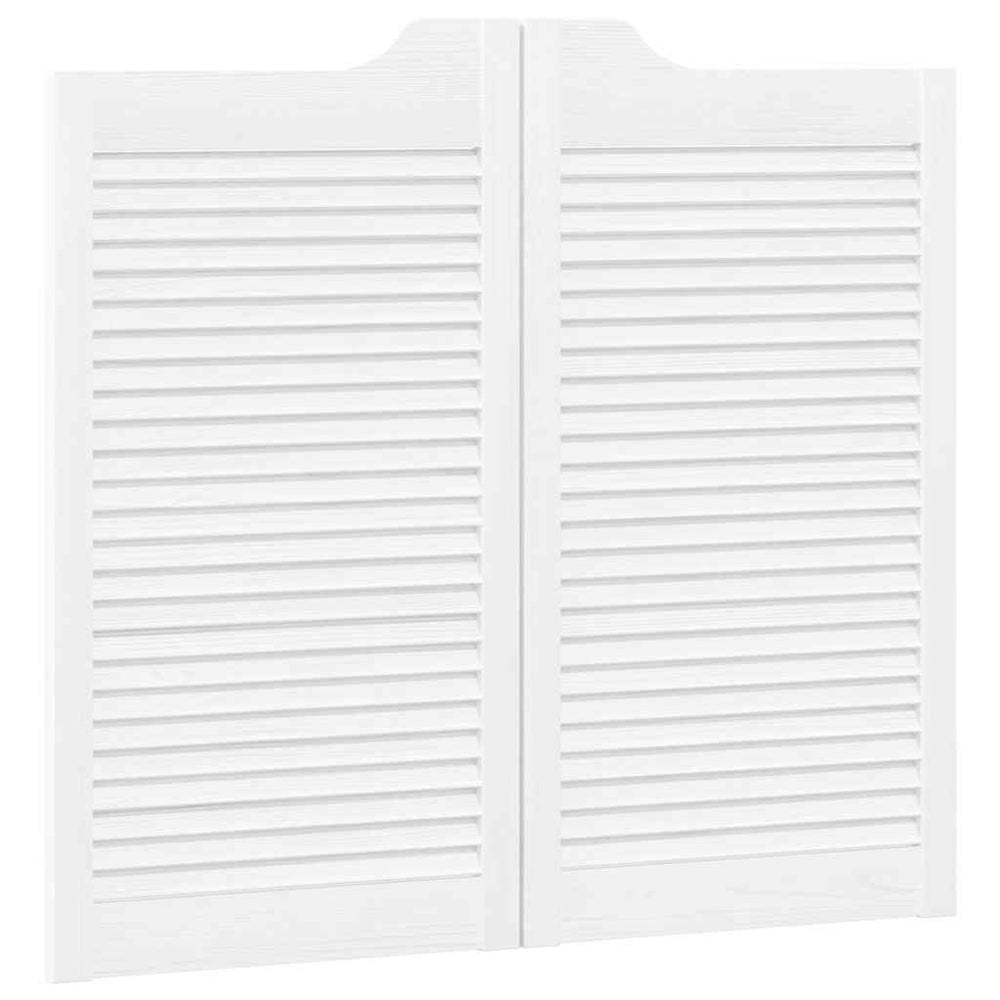 varstomos durys su žaliuzėmis Design 1-Pair White 90x80 cm