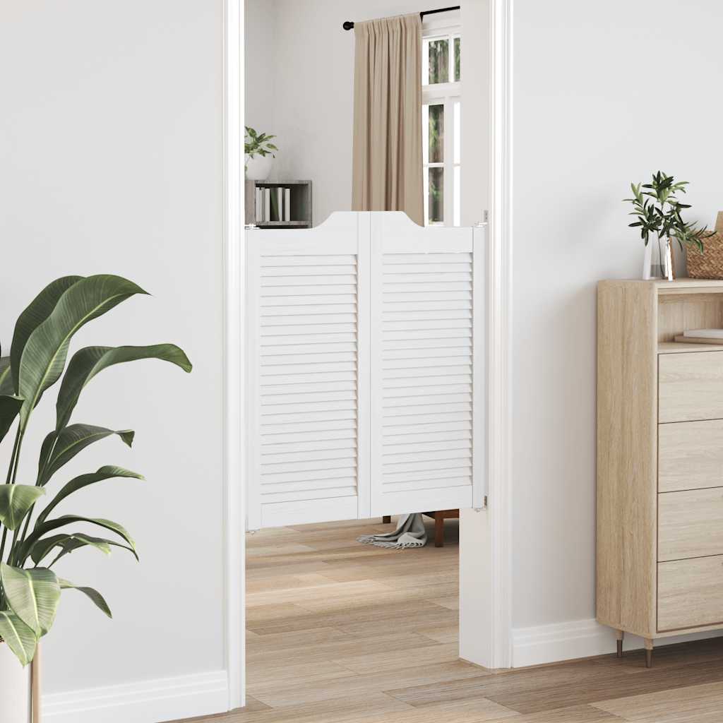 varstomos durys su žaliuzėmis Design 1-Pair White 90x80 cm