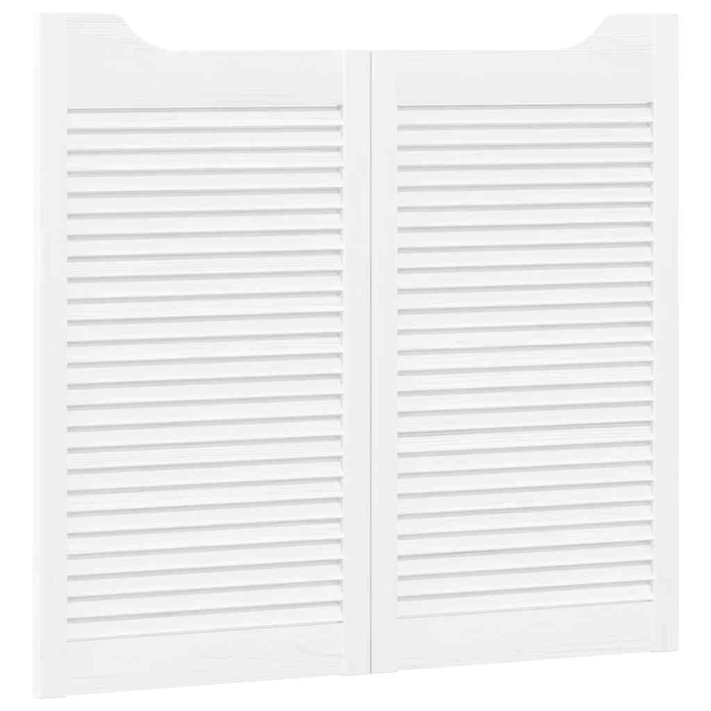 varstomos durys su žaliuzėmis Design 1-Pair White 90x80 cm