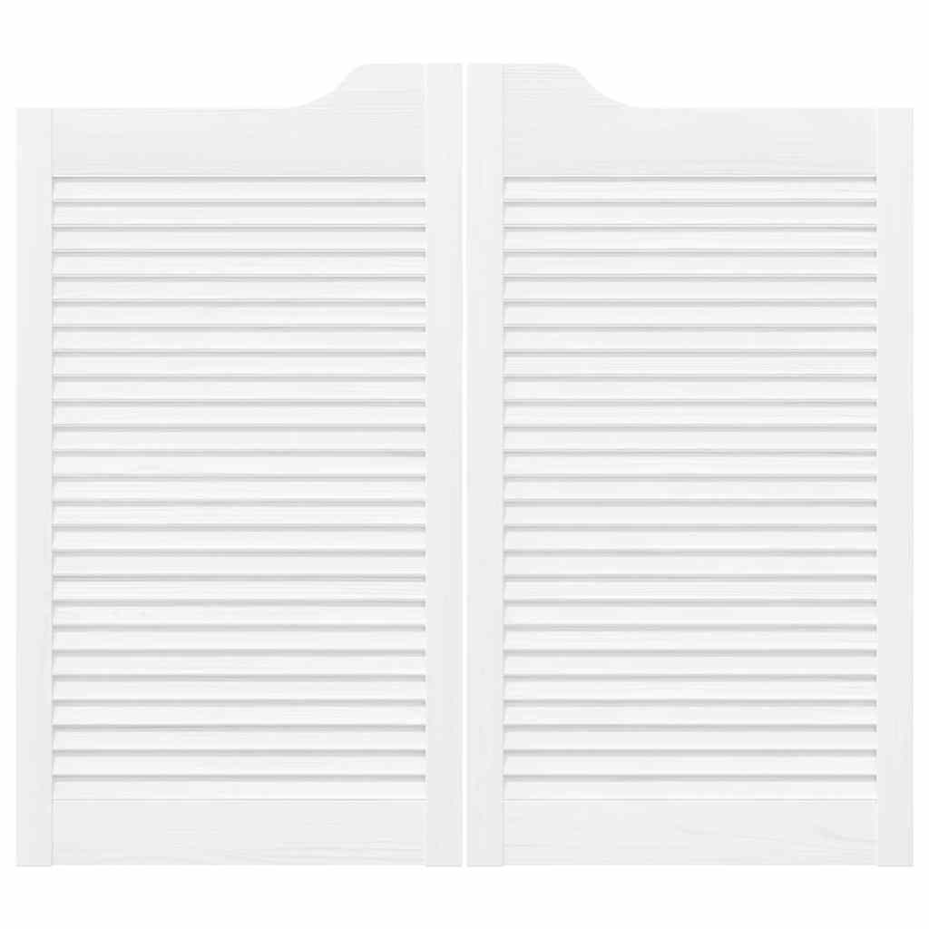 varstomos durys su žaliuzėmis Design 1-Pair White 90x80 cm