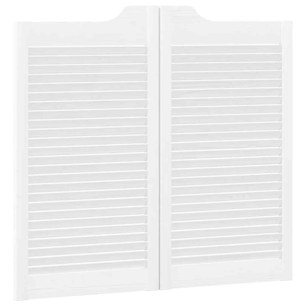 varstomos durys su žaliuzėmis Design 1-Pair White 90x80 cm