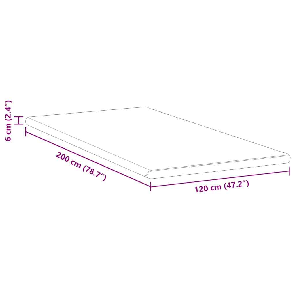 Mattress pads White and green 120 x 200 cm