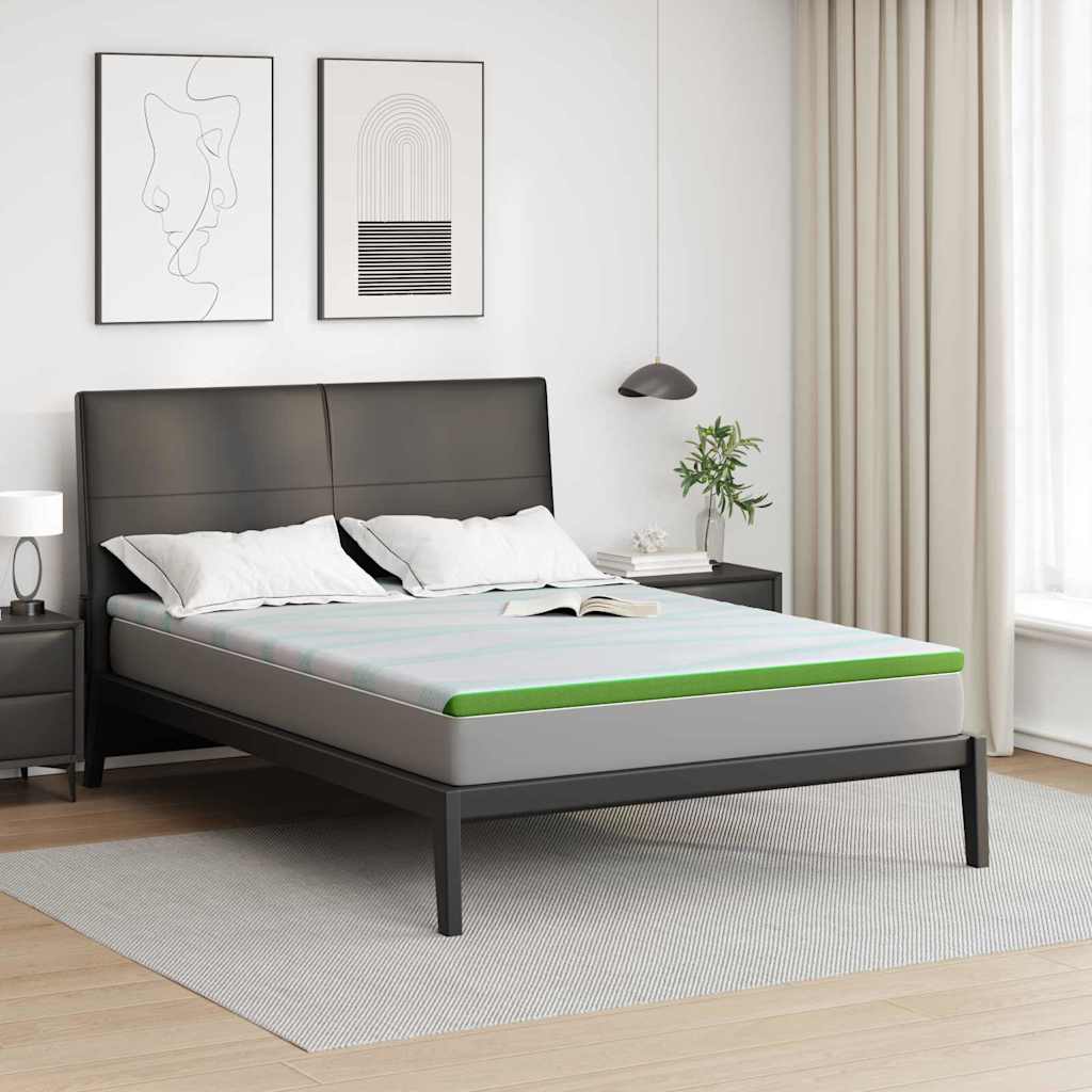 Mattress toppers White and green 160 x 200 cm