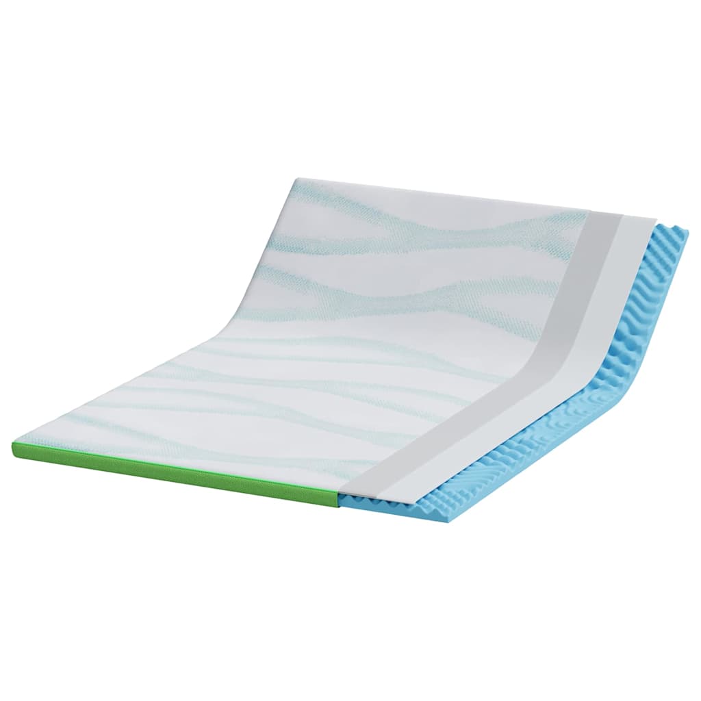 Mattress toppers White and green 160 x 200 cm