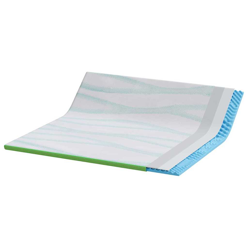 Mattress toppers White and green 200 x 200 cm