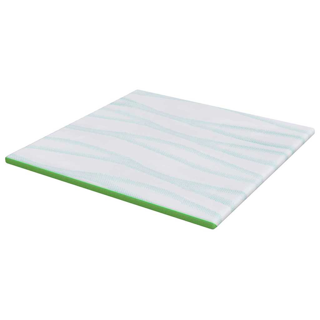 Mattress toppers White and green 200 x 200 cm