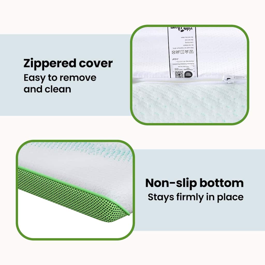 Čiužinio pagalvėlės Balta ir žalia 80 x 200 cm