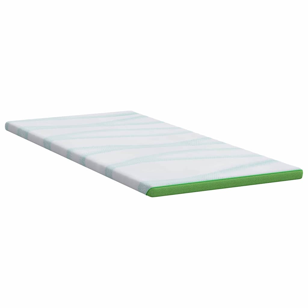 Mattress Toppers White and Green 90 x 190 cm