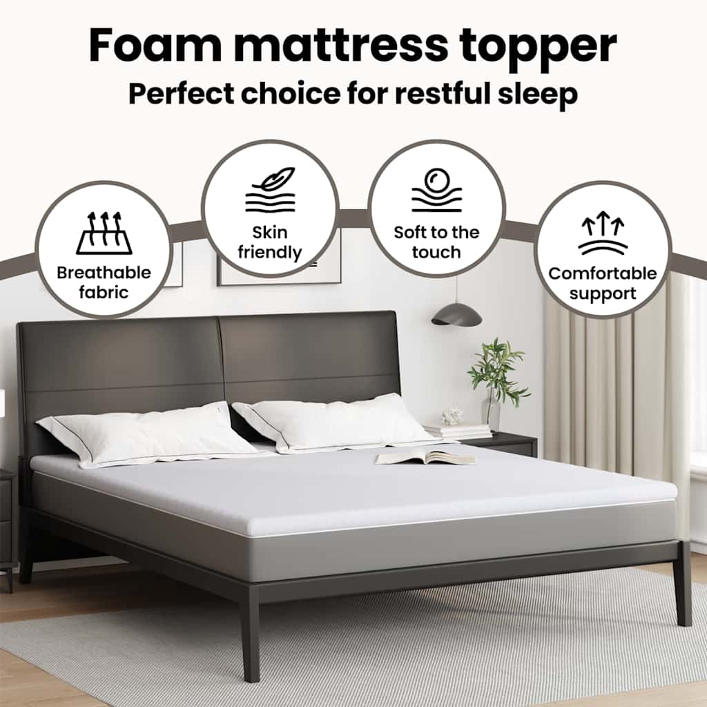 Mattress toppers White 200 x 200 cm