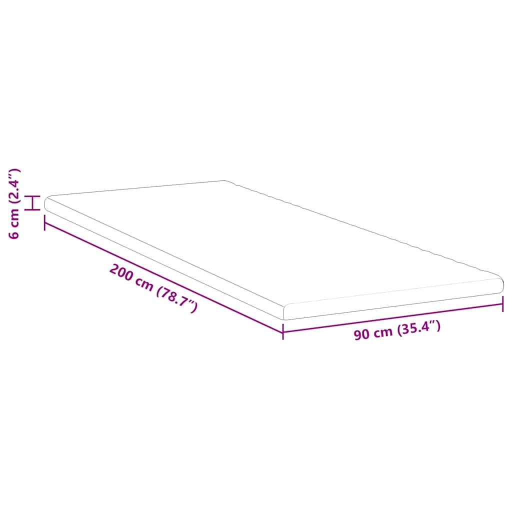 Mattress Toppers White 90 x 200 cm
