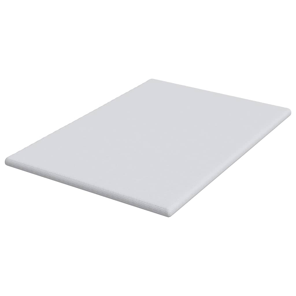 Mattress topper White 140 x 190 x 6 cm Jacquard fabric