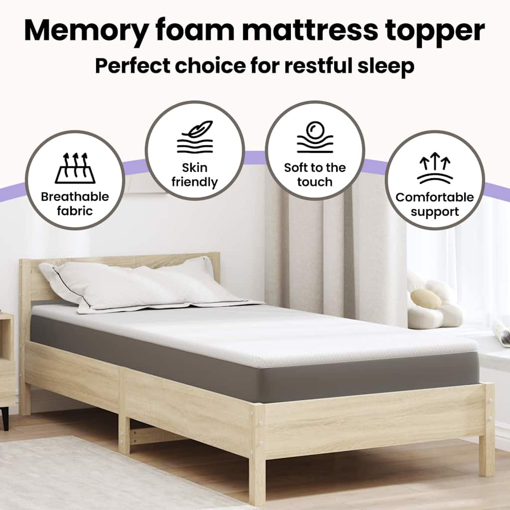 Mattress Toppers White 100 x 200 cm