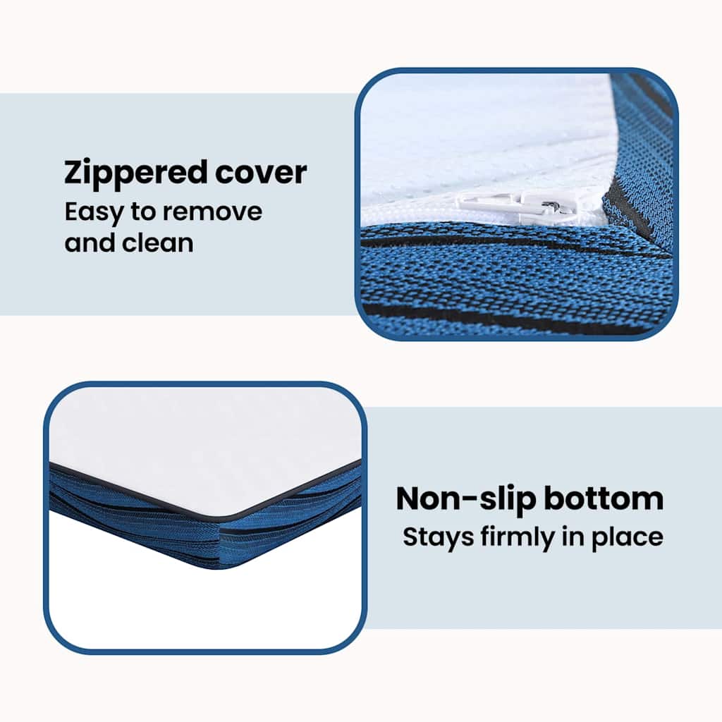 Mattress toppers White and blue 100 x 200 cm