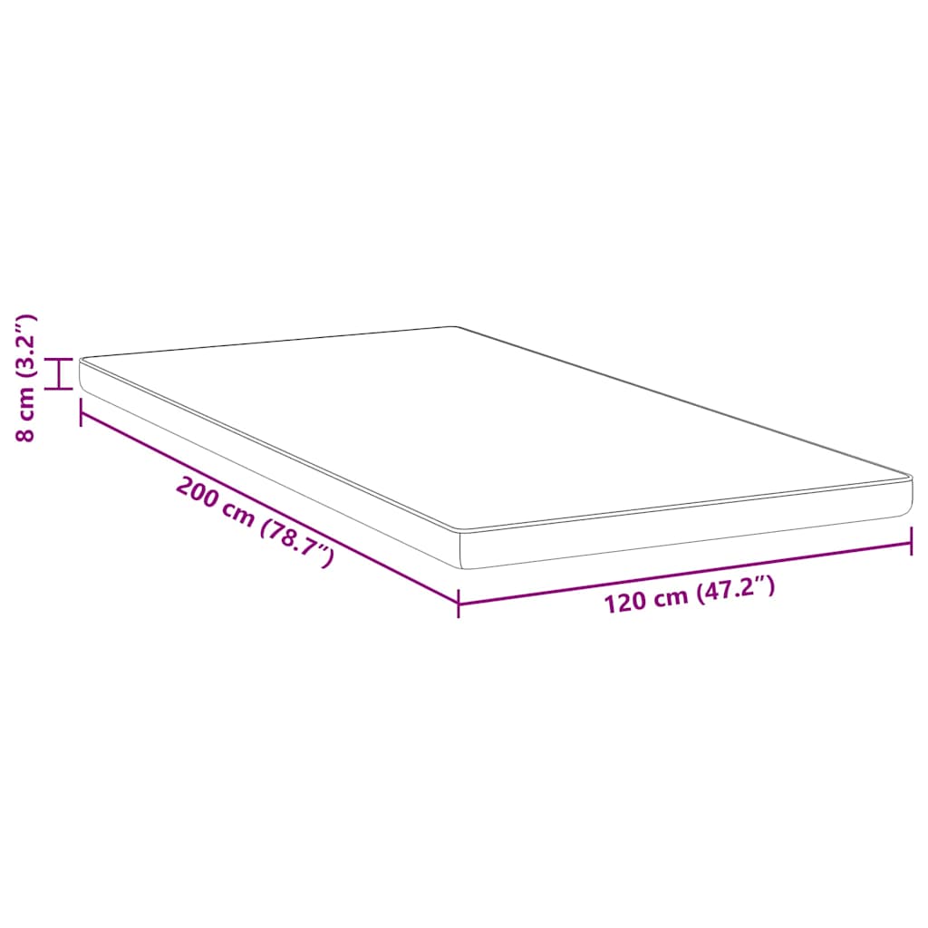 Mattress toppers White and blue 120 x 200 cm