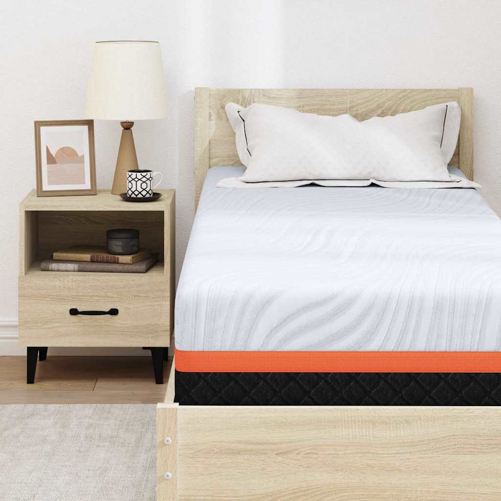 Mattress White and grey 80 x 200 cm Memory foam