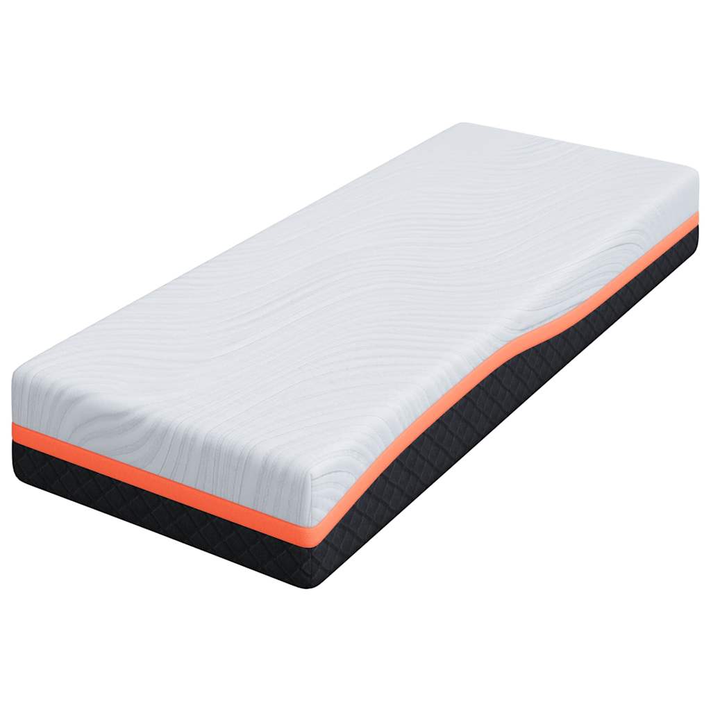 Mattress White and grey 80 x 200 cm Memory foam
