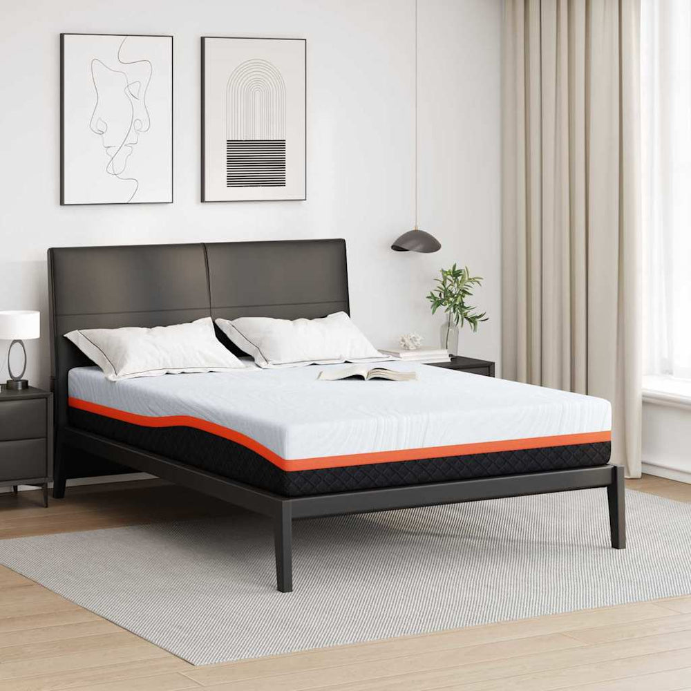 Mattress White and grey 140 x 200 cm Memory foam