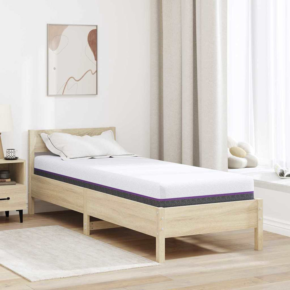Mattress White and grey 80 x 200 cm Memory foam