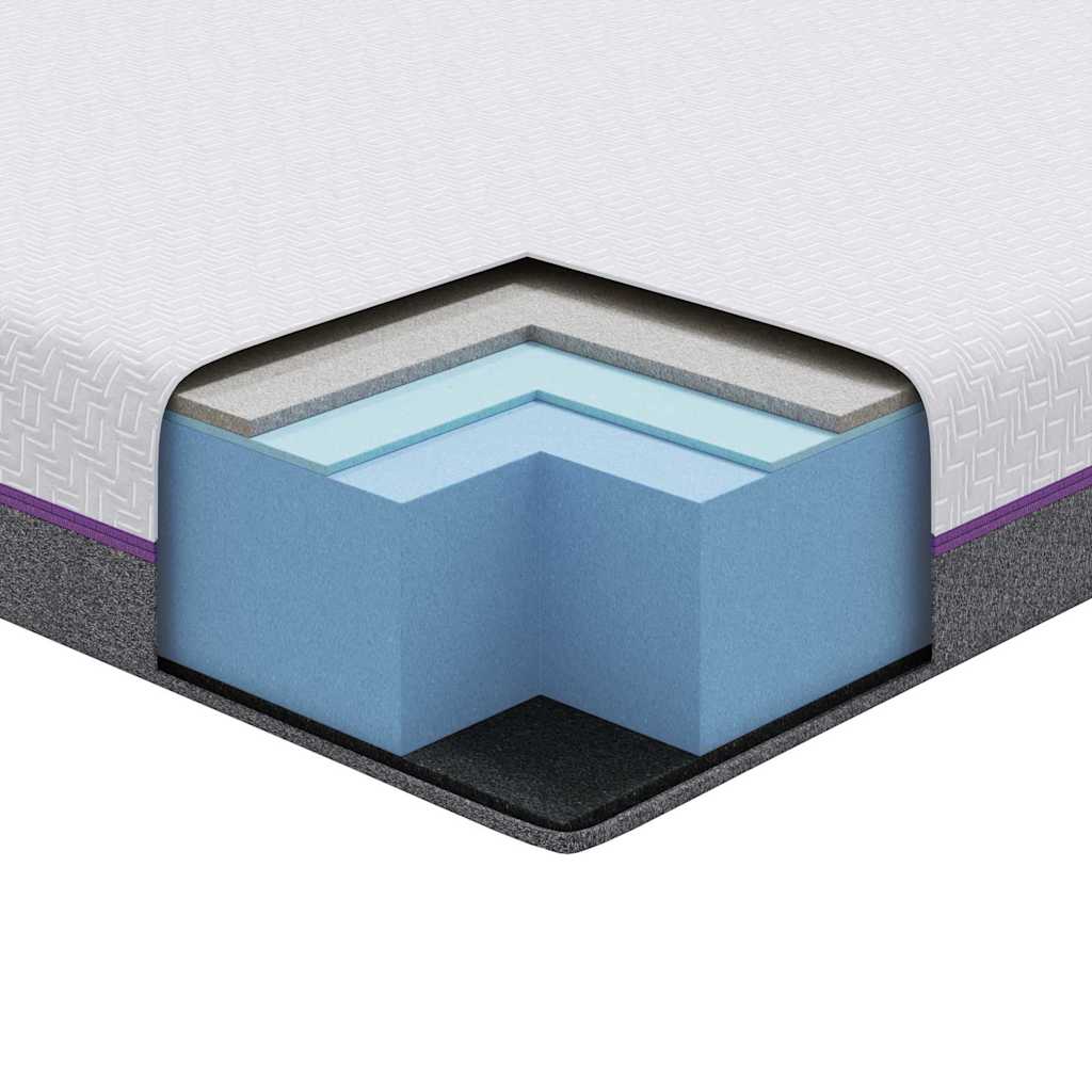 „Memory Foam“ čiužinys Vidutinis 160 x 200 cm Balta ir pilka