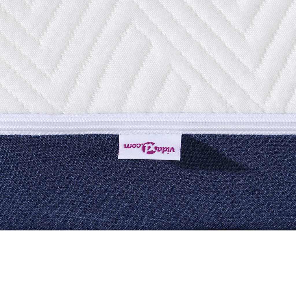 Mattresses White and blue 100% polyester jacquard fabric