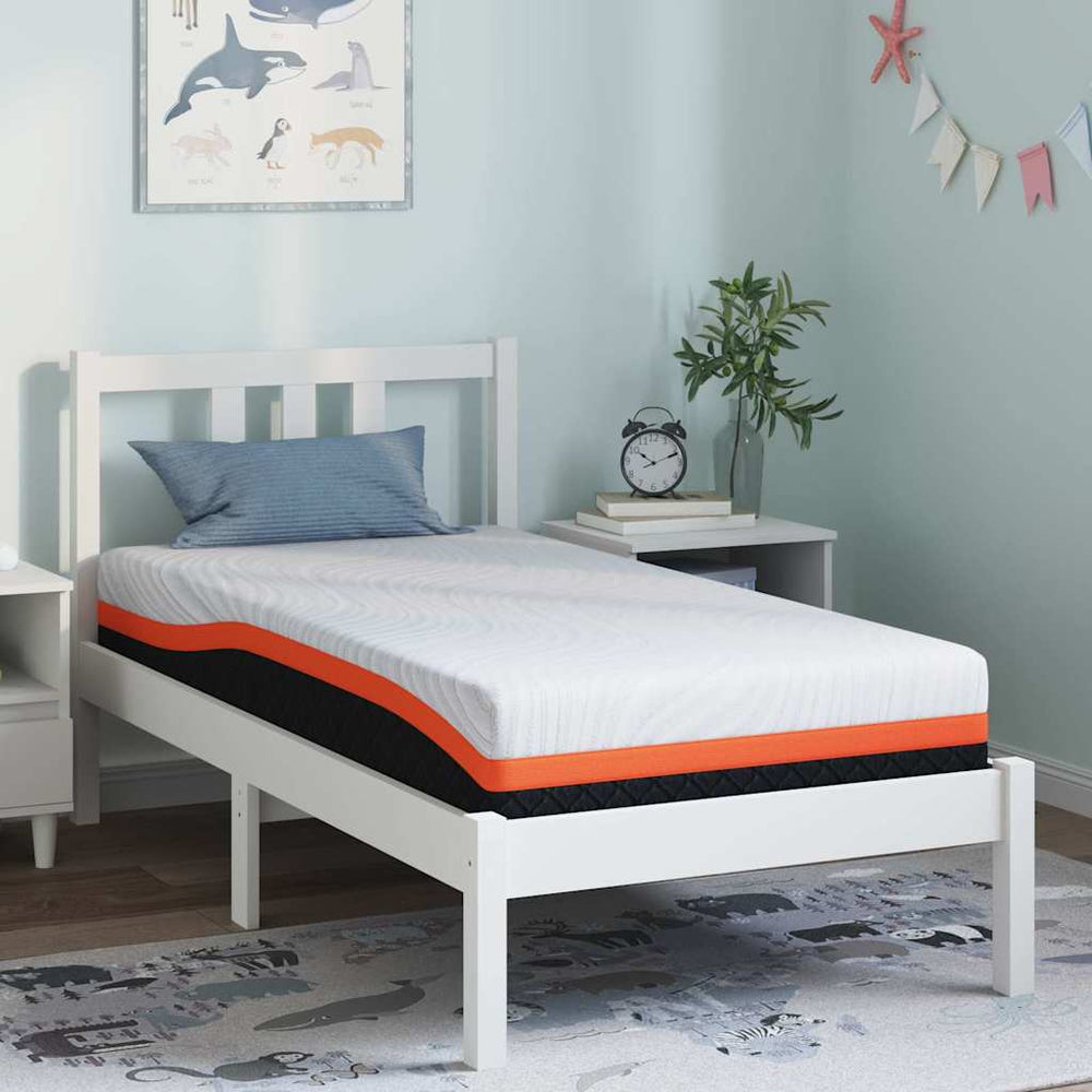 Mattress White and grey 80 x 160 cm Gel memory foam