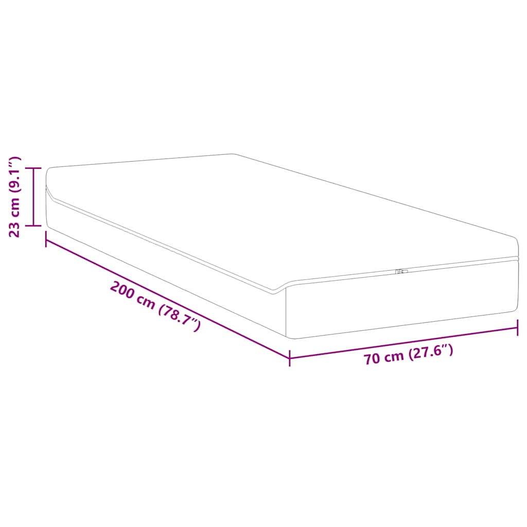 Čiužinys Balta ir pilka 70 x 200 cm Žakardinis audinys