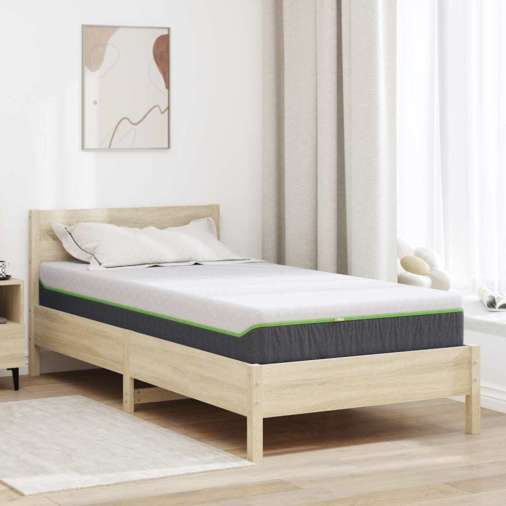 Mattress White and grey 100 x 200 cm Pocket spring