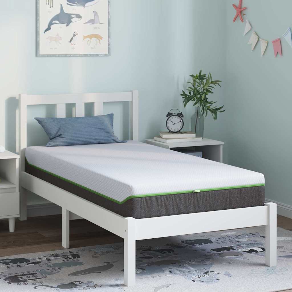 Matracis Balts un pelēks 80 x 160 cm Kabatu atspere