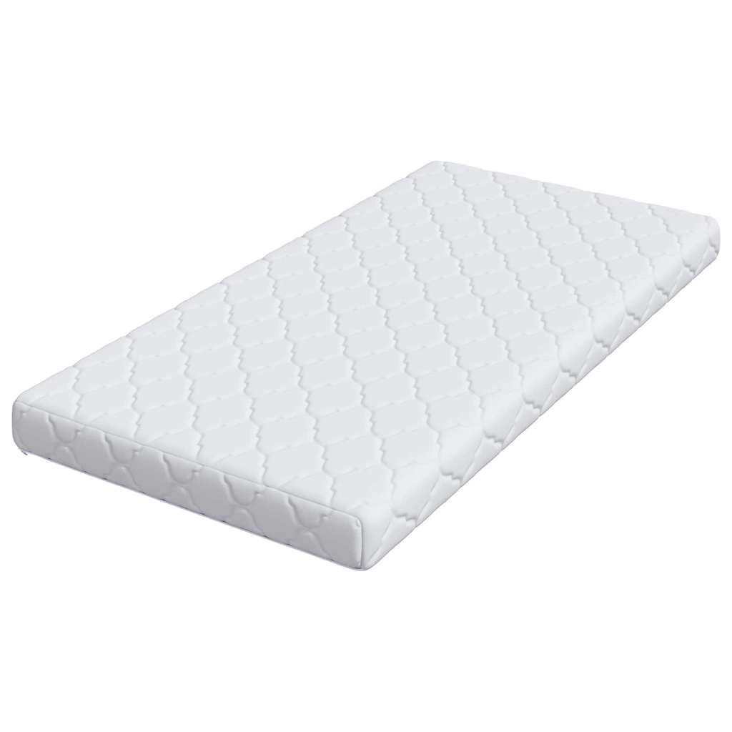 Mattress White 80 x 160 cm Jacquard fabric