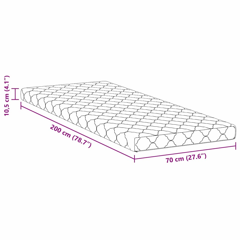 Matracis Balta 70 x 200 cm Žakarda audums