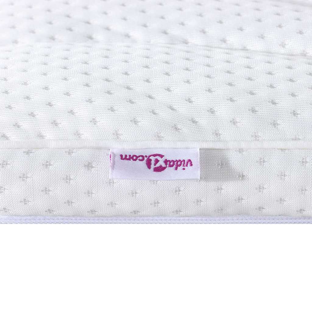 Mattress topper White 140 x 200 x 5.5 cm Knitted fabric