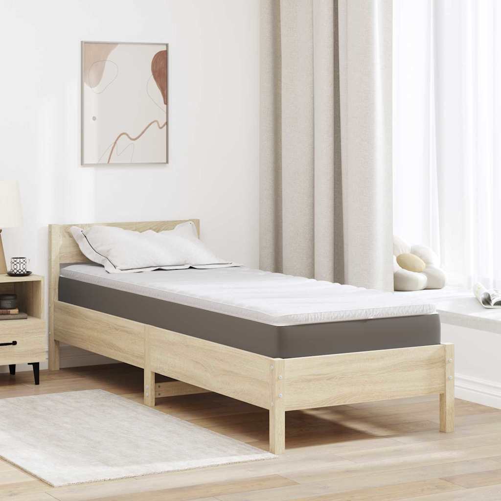Mattress topper White 140 x 200 x 5.5 cm Knitted fabric