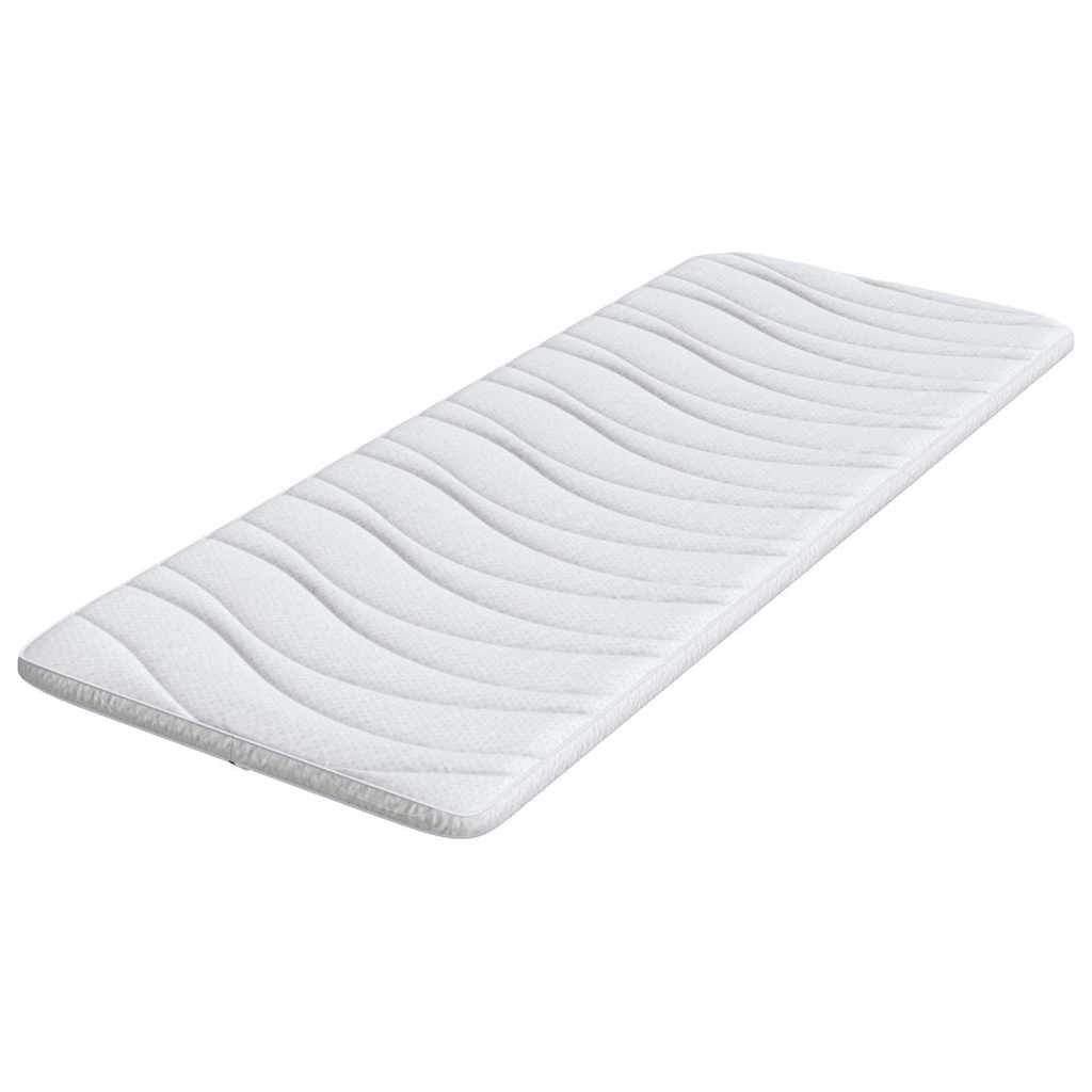 Mattress topper White 140 x 200 x 5.5 cm Knitted fabric