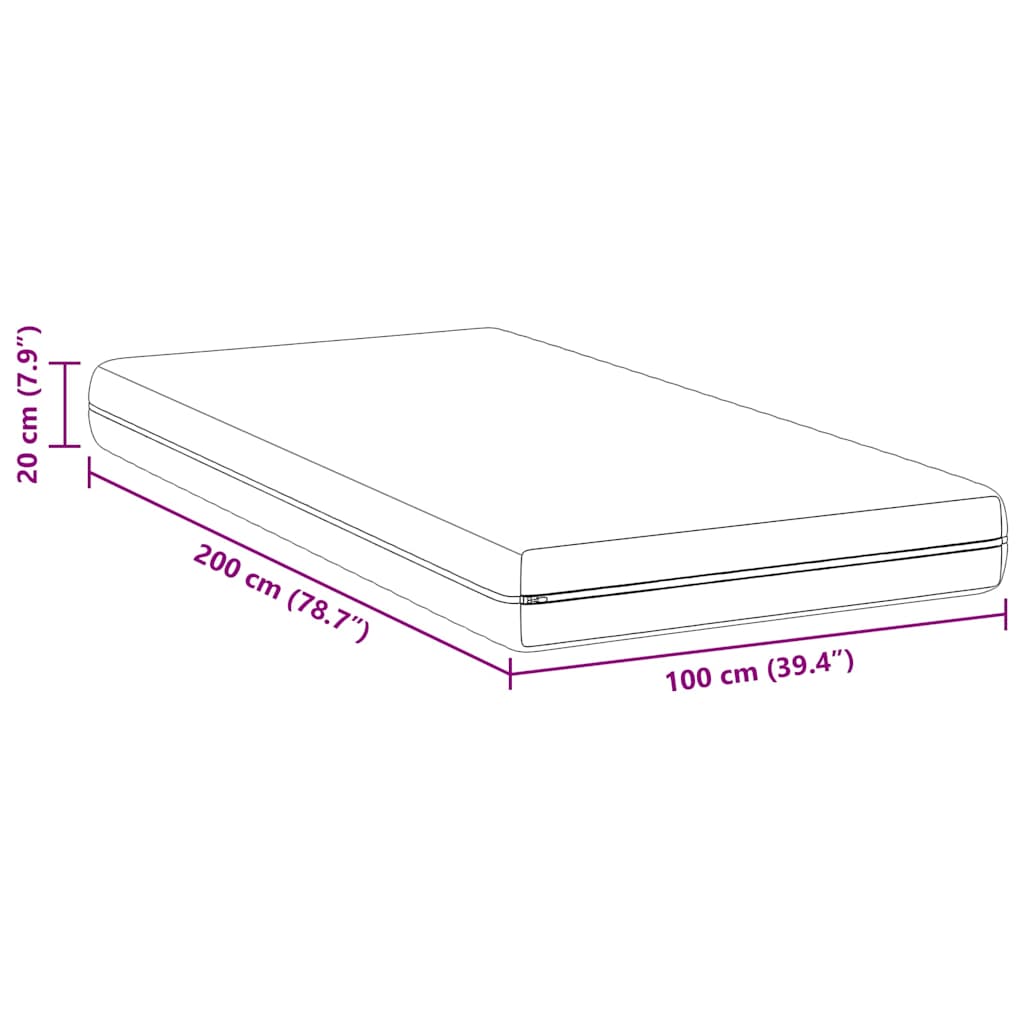 Čiužiniai Balta 100 x 200 cm 100% poliesterio audinys