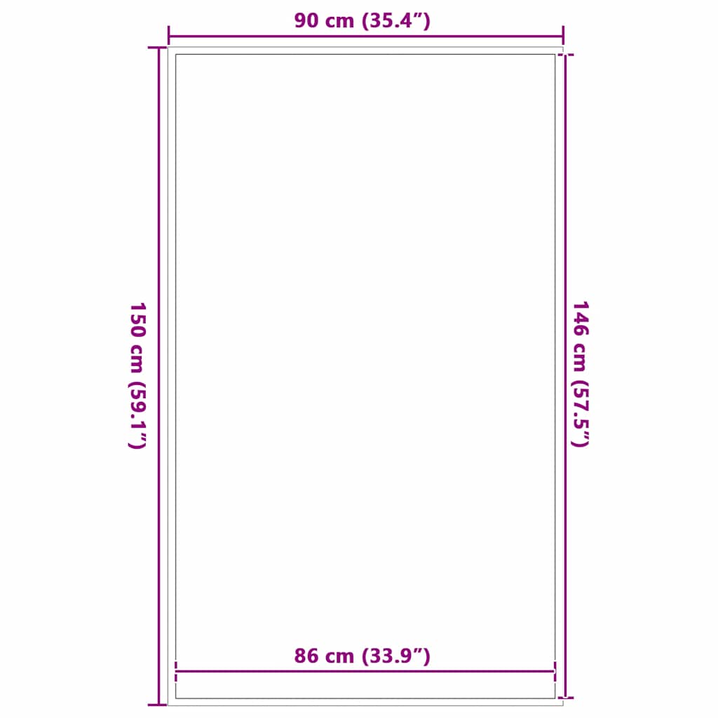 Door mat, black, 90x150cm