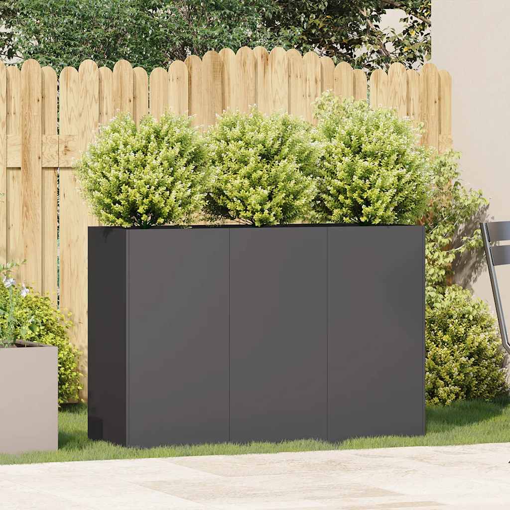 Lovelis, juodos spalvos, 120x40x80cm, šaltai valcuotas plienas