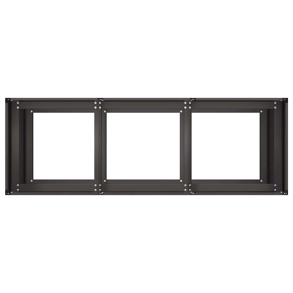 Lovelis, juodos spalvos, 120x40x80cm, šaltai valcuotas plienas