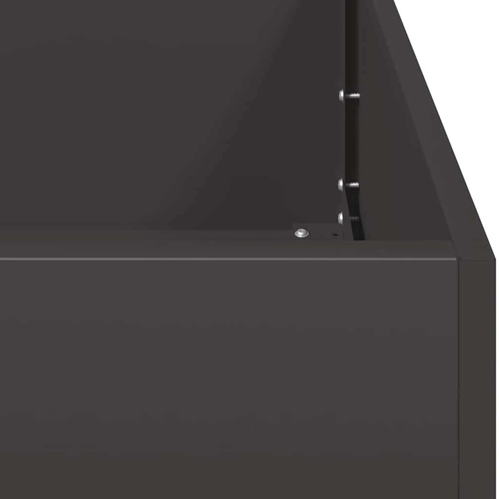Lovelis, juodos spalvos, 120x40x80cm, šaltai valcuotas plienas