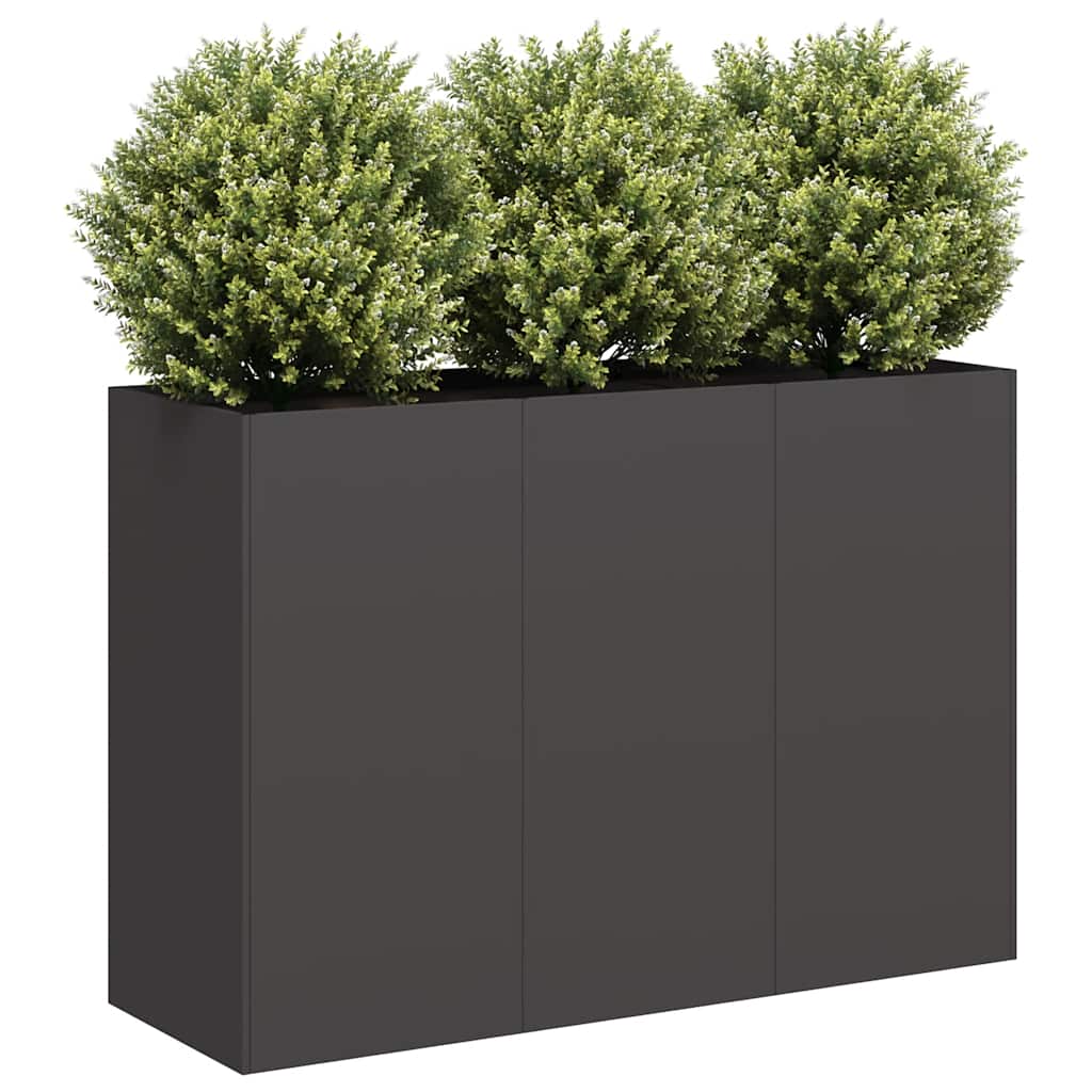 Lovelis, juodos spalvos, 120x40x80cm, šaltai valcuotas plienas