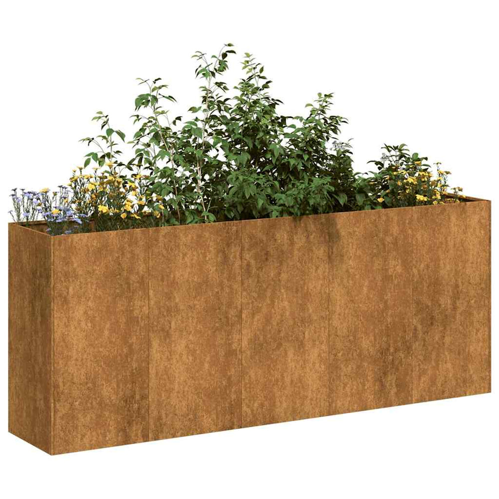 Lovelis, rūdžių, 200x40x80cm, oro sąlygoms atsparus plienas