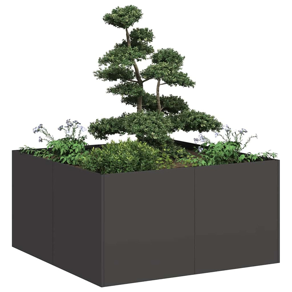 Lovelis, juodos spalvos, 80x80x40cm, šaltai valcuotas plienas