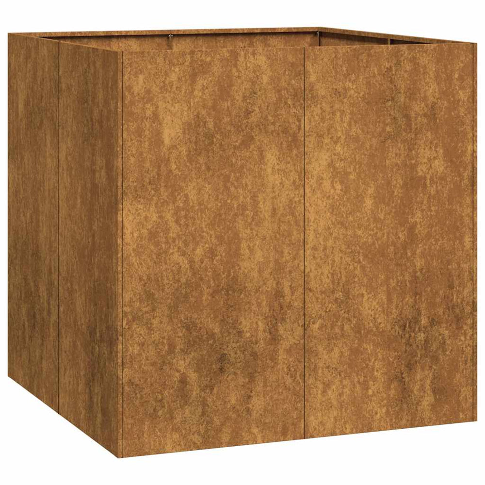 Lovelis, rūdžių, 80x80x80cm, oro sąlygoms atsparus plienas